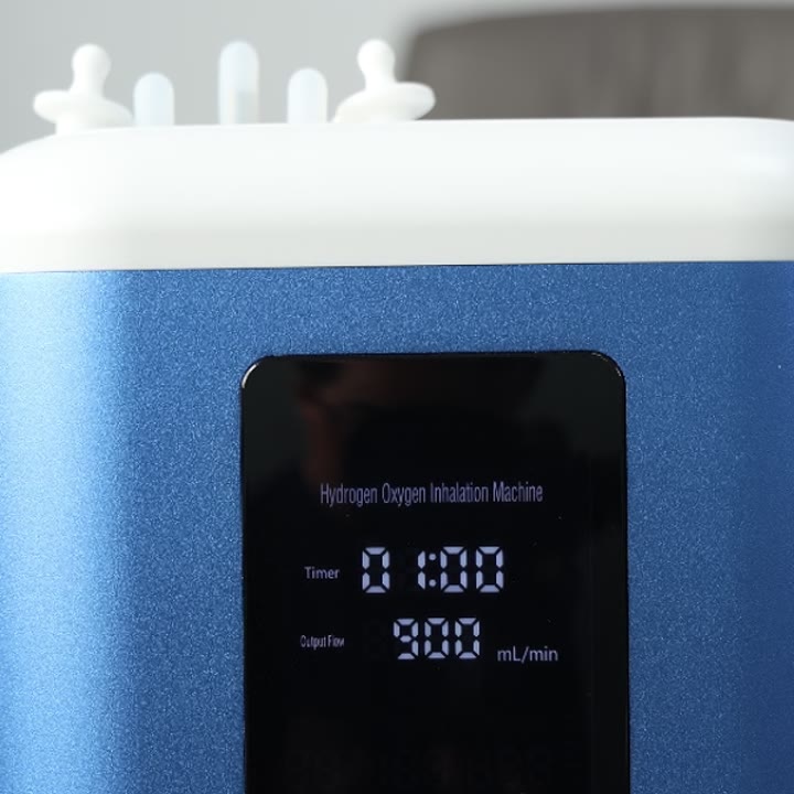 Displayen visar 900 mL/min och sessionstimern